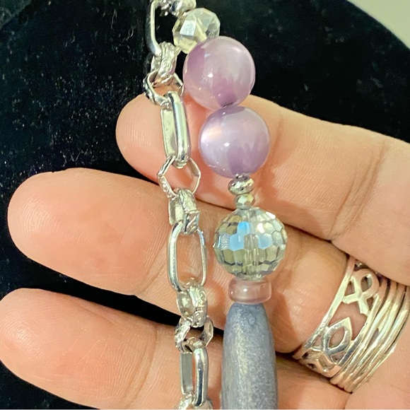 Chico's Double Tiered Wood Rope and Glass Beaded Necklace - Picture 12 of 15